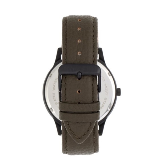 🆕ELEVON Men's Turbine Genuine Leather Black Dial - Picture 2 of 3